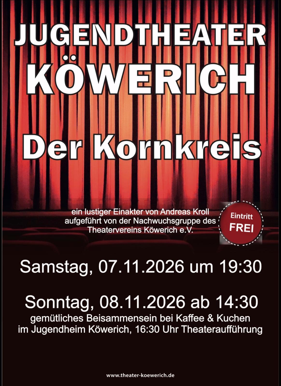 Jugendtheater am 08. und 08.11.2026